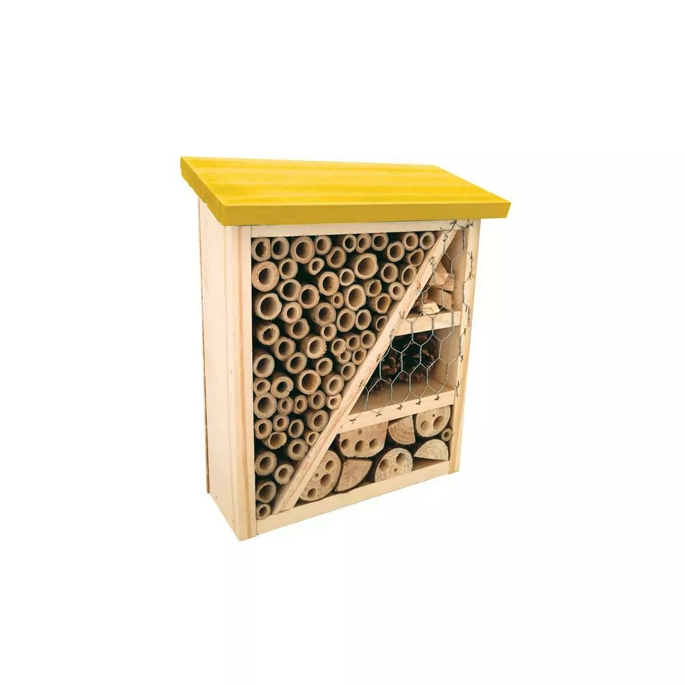 Abri à insectes carré en pin certifié fsc