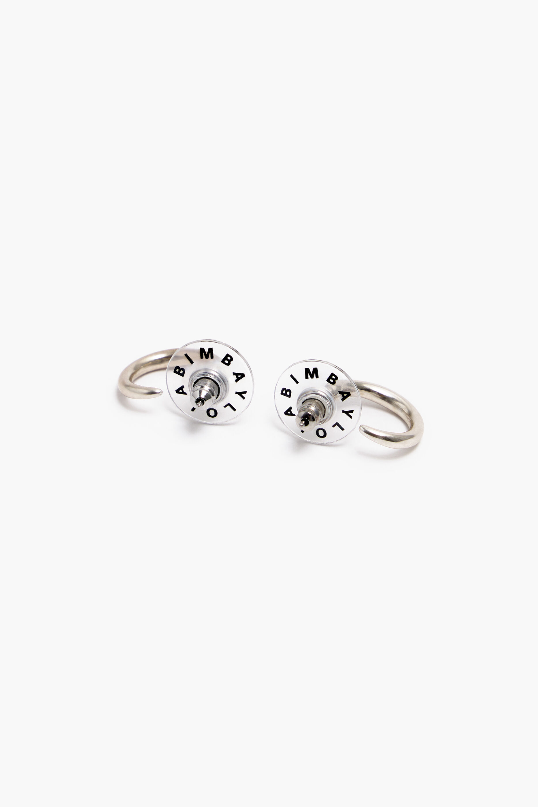 brincos de argola mini prateados foscos