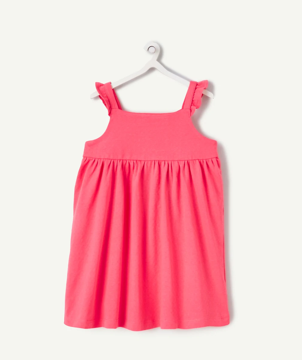 ROBE BÉBÉ FILLE ROSE EN COTON BIO