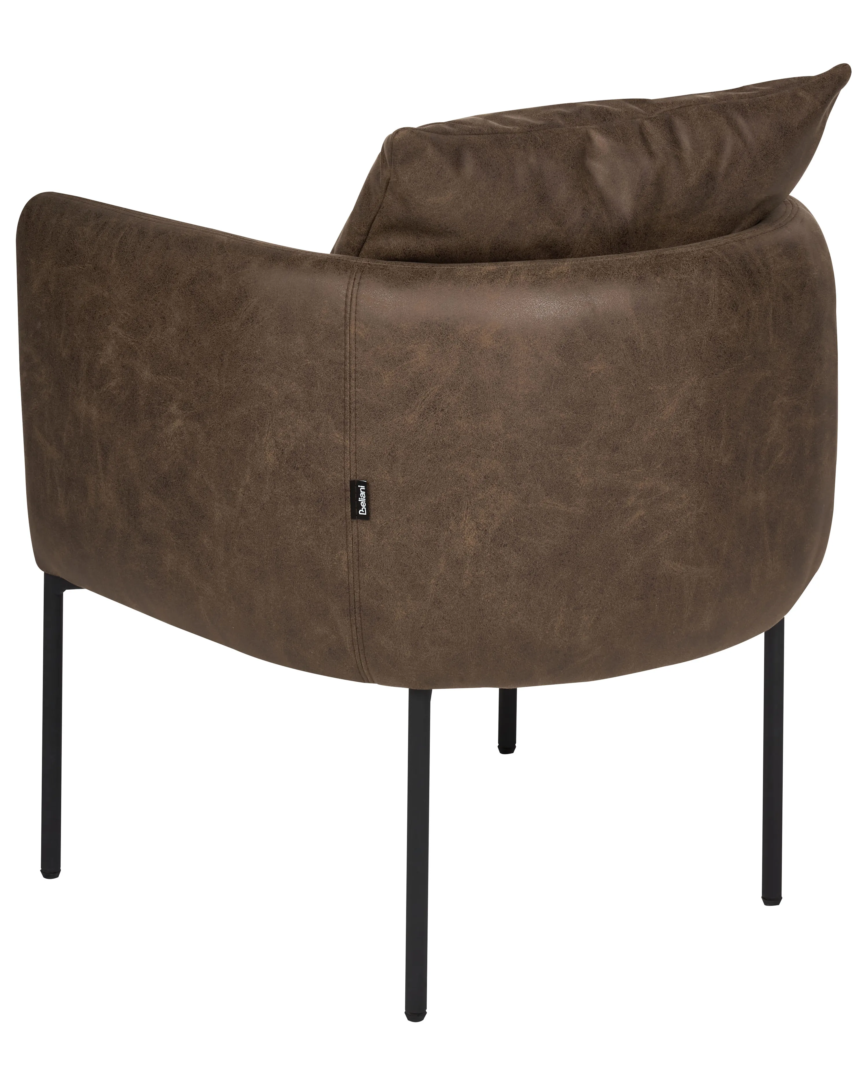 Fauteuil MALMOS Kunstleer Donkerbruin