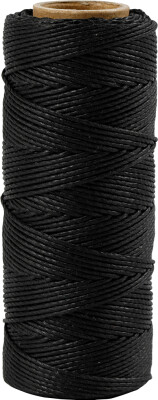 Bambus Snor - Tykkelse 1 MM - Sort - 65 M