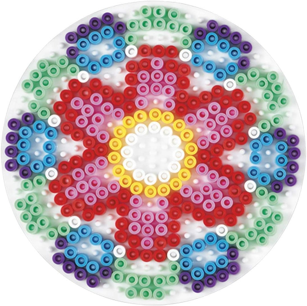 Plaque petite ronde perles plastique midi