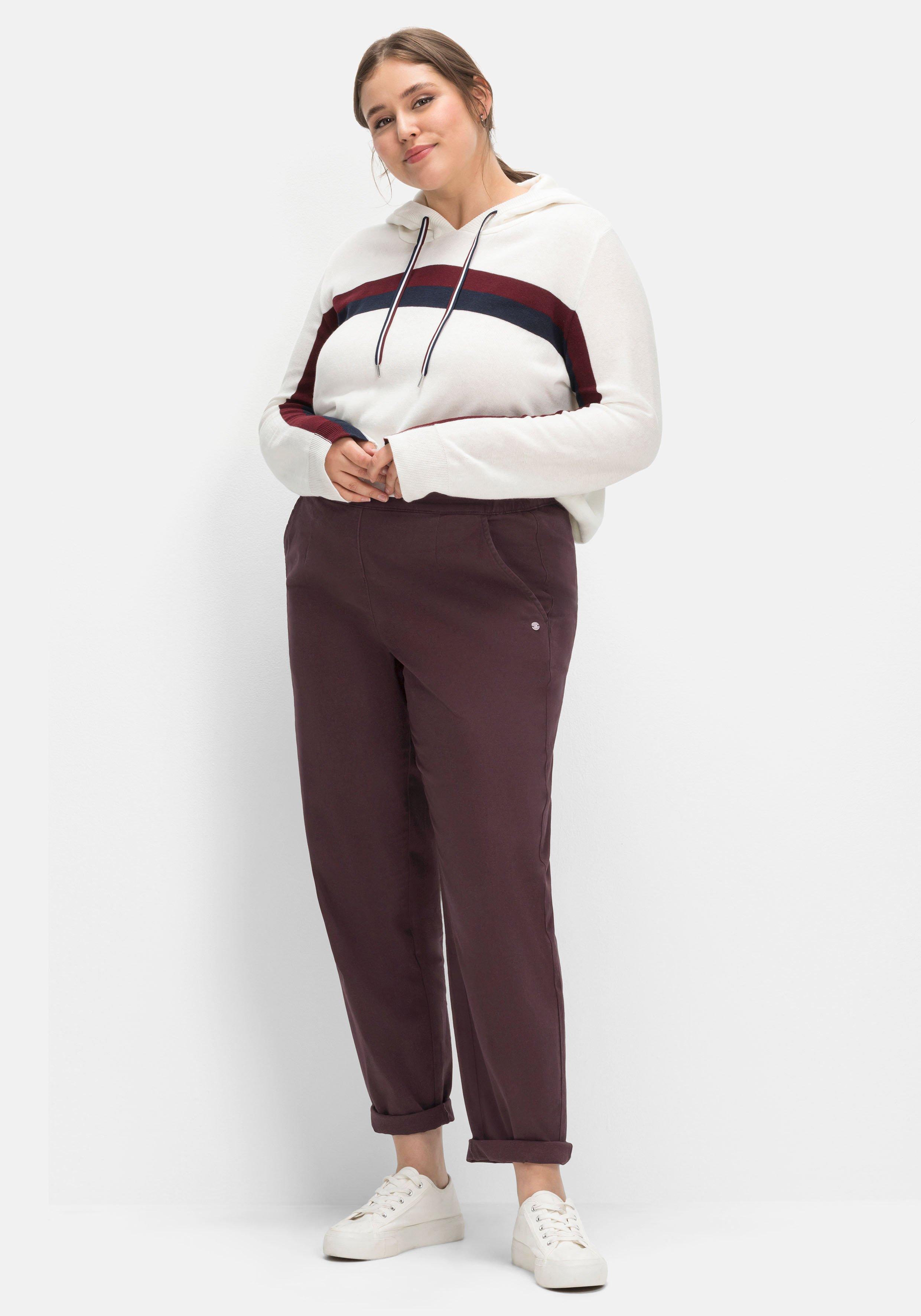 Chinohose mit Schlupfbund, aus weichem Twill