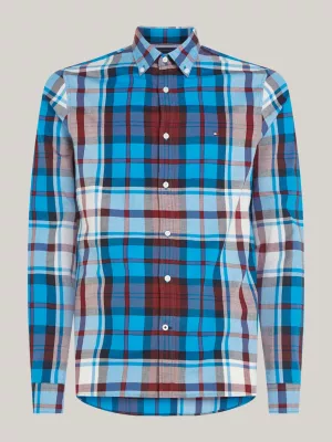 Camisa Oxford Slim Fit Tartan Tommy
