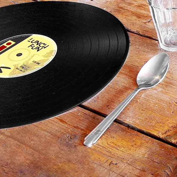4x Bordbrikker - Vinylplater