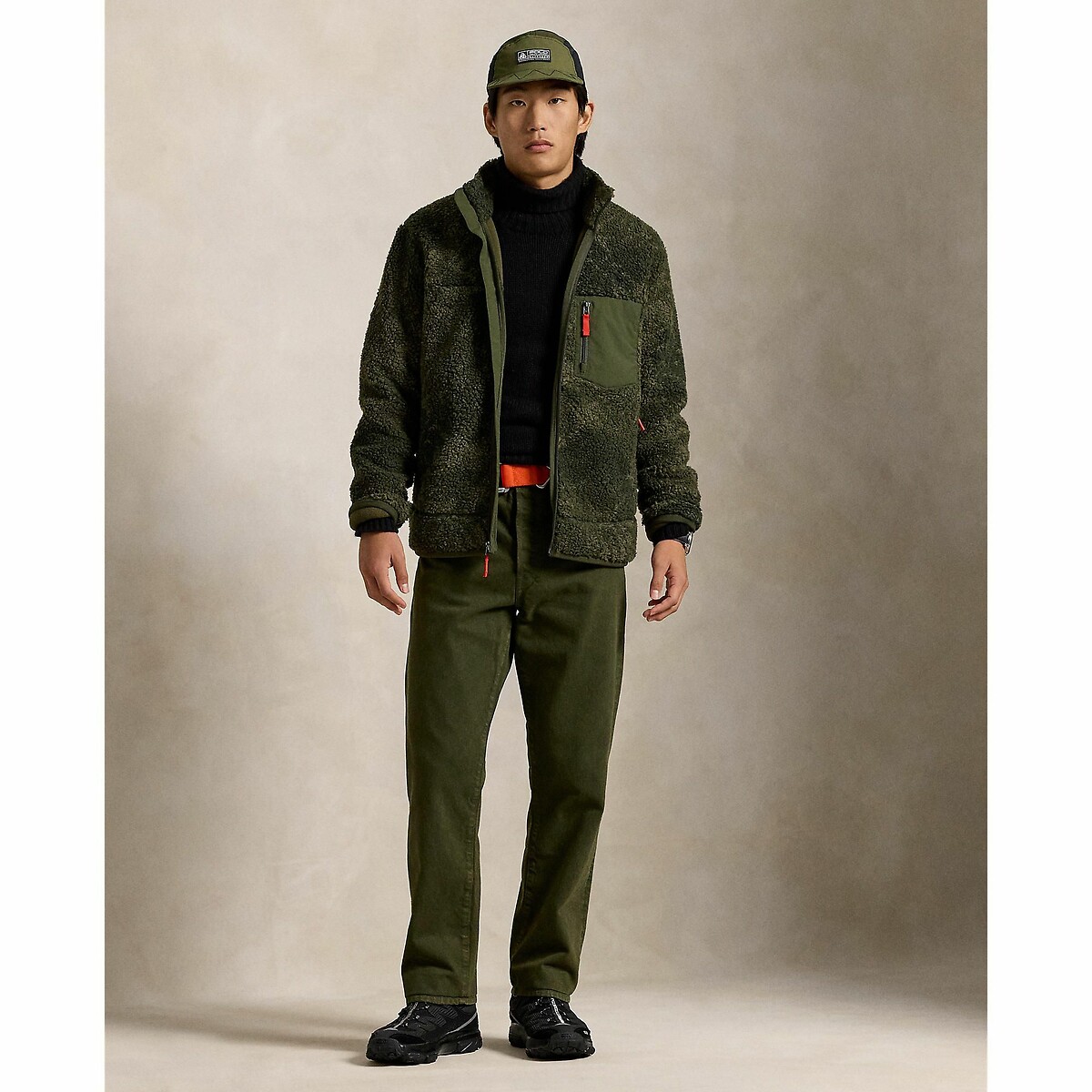 POLO RALPH LAUREN<br>Jaqueta híbrida em sherpa