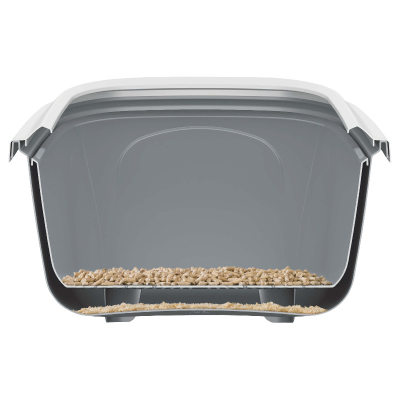 Chatnelle Katzentoilette Eco Minor offen mit Siebeinsatz grau