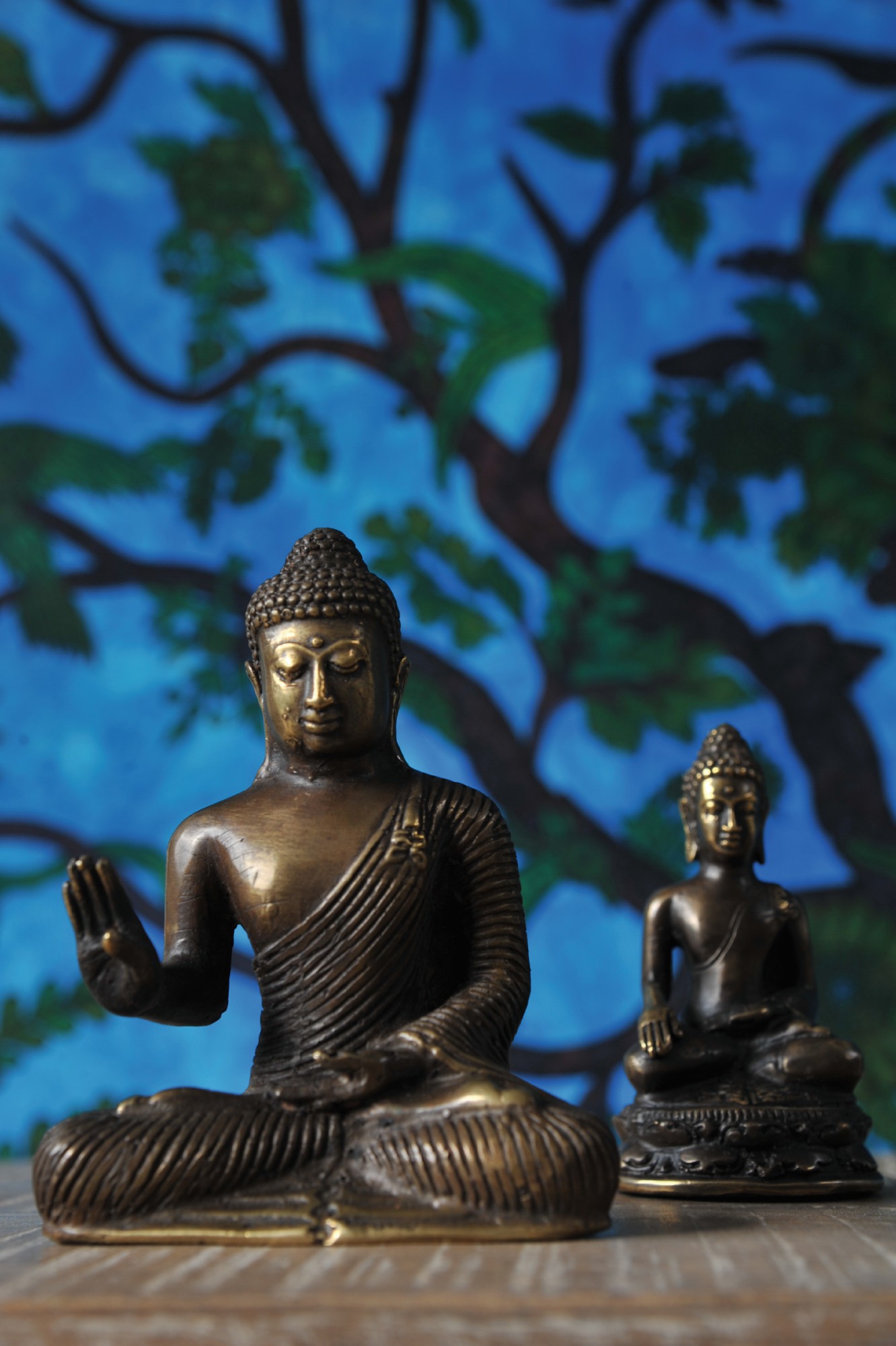Bronzestatue 'Buddha sitzend', H 13 cm, B 10 cm, T 5 cm von fischer's lagerhaus