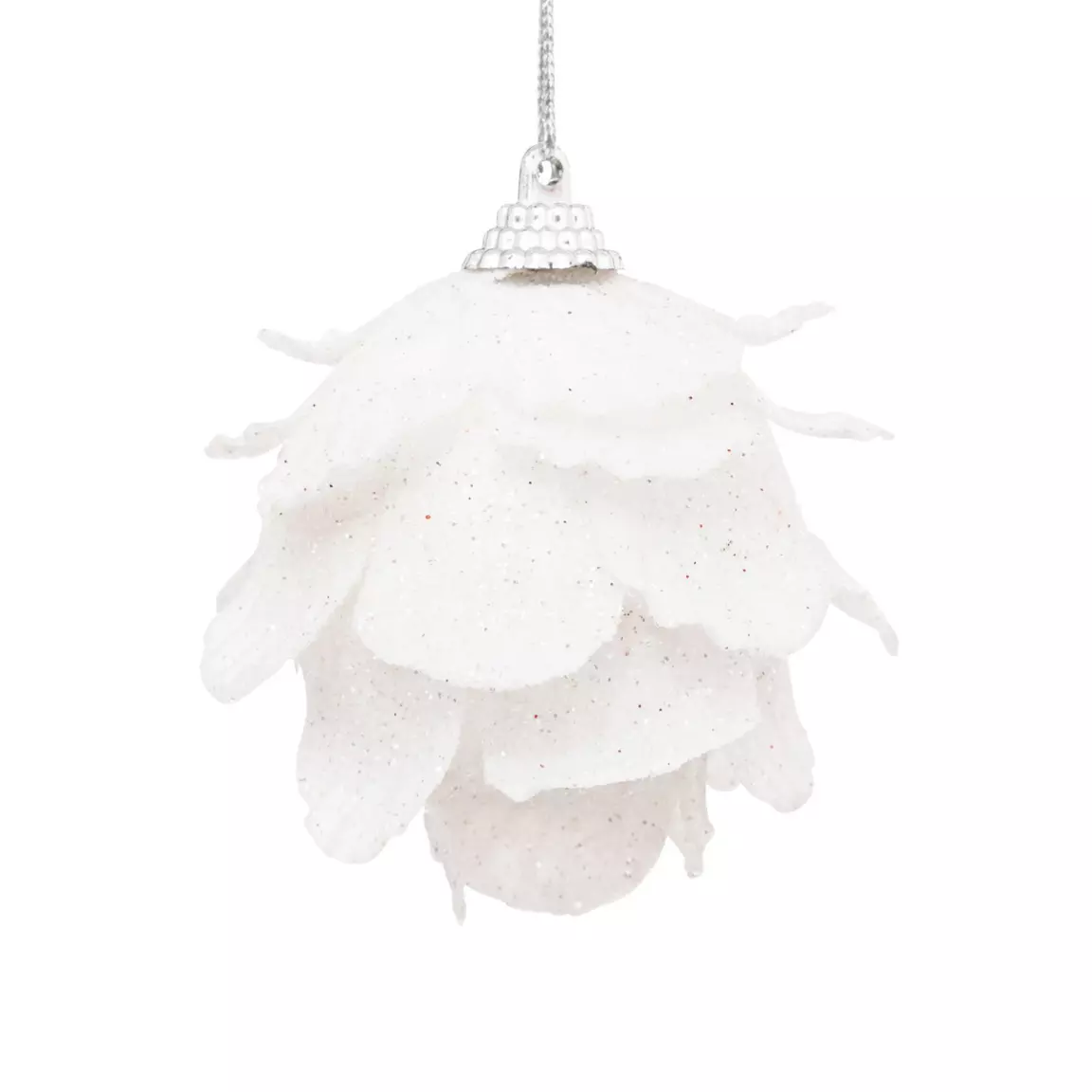 Lot de 3 suspensions (H7 cm) Fleurs des neiges Blanc