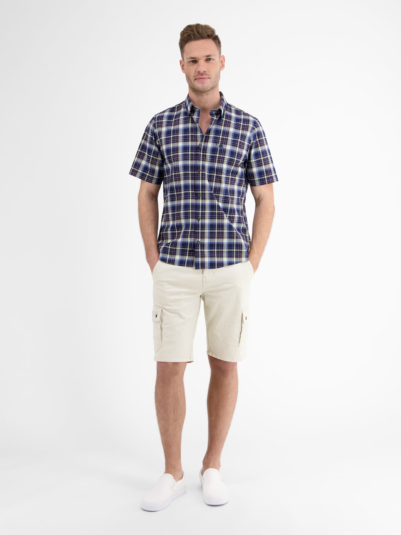 Halbarmhemd *Poplin Check*