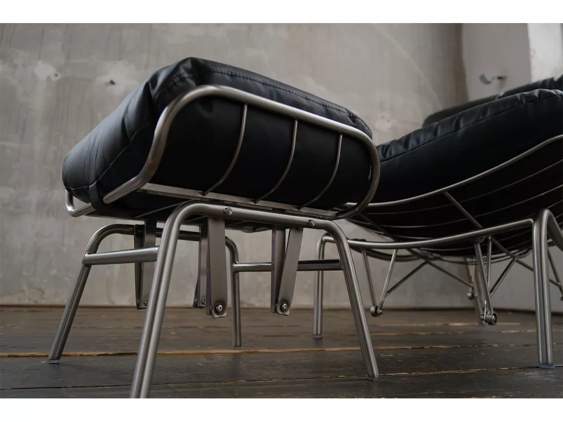 Fauteuil - Noir cuir - ROWA