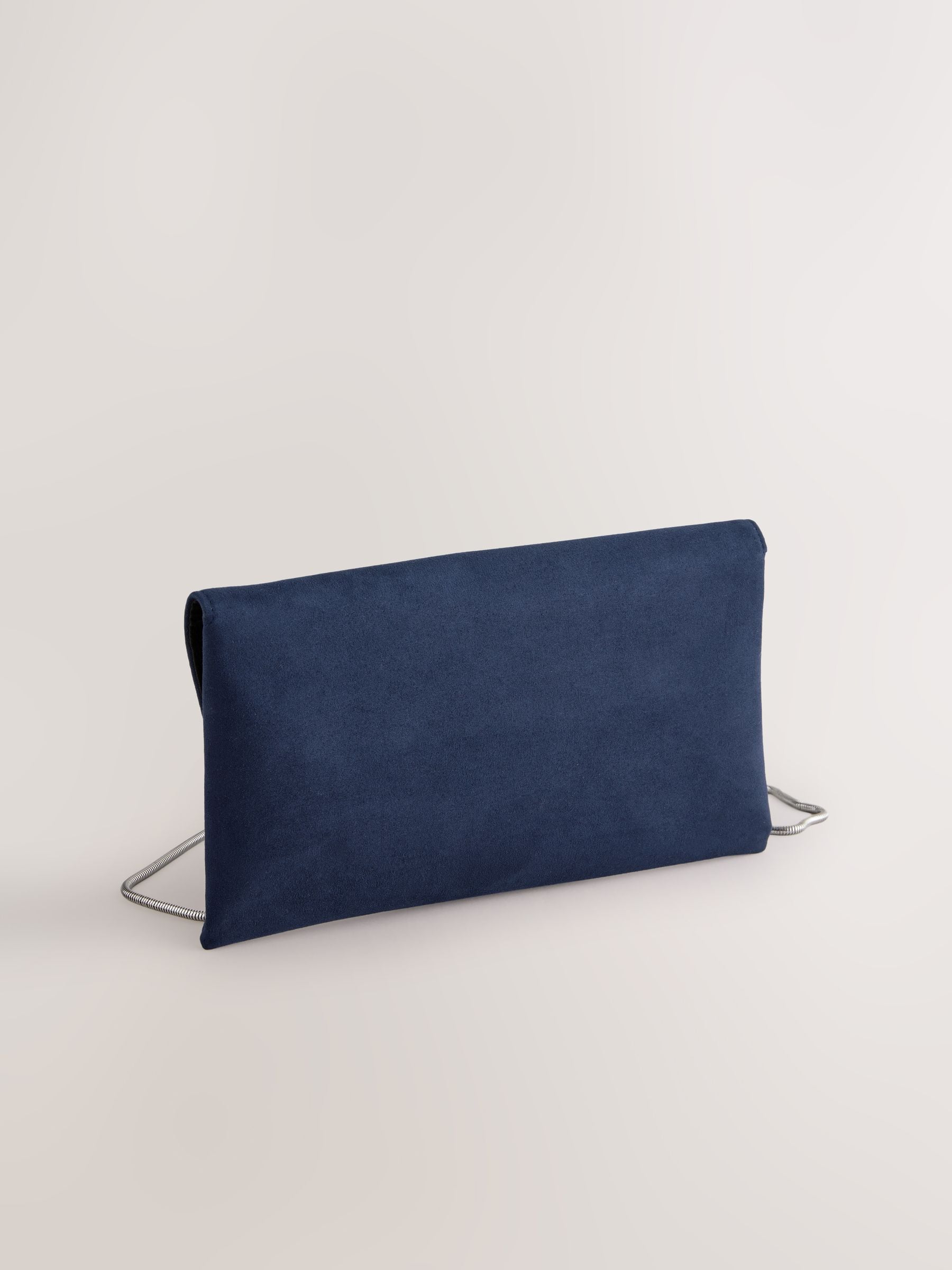 Marineblauw - Clutch met afneembare ketting