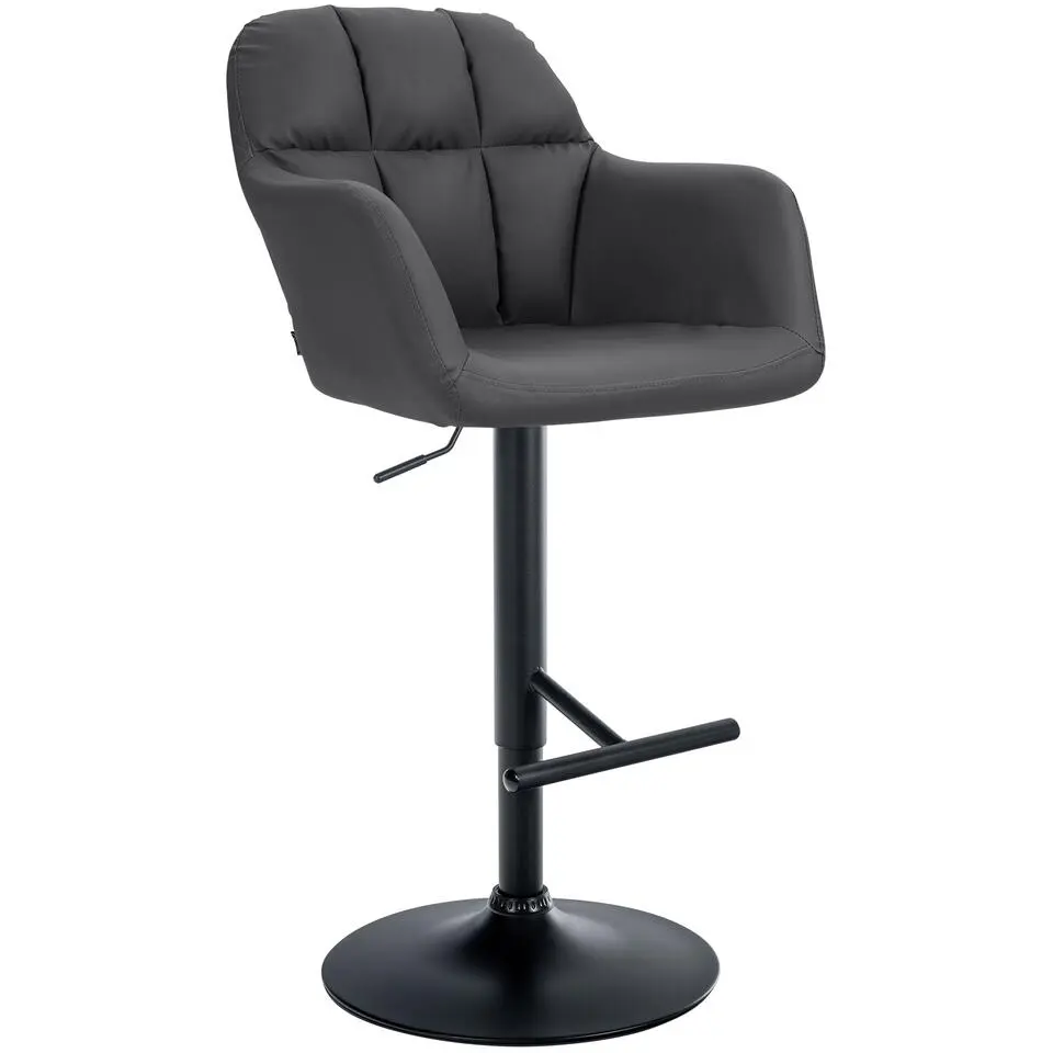 CLP Barkruk Natoma zwart Frame - Kunstleer - zwart
