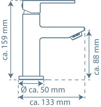 Schutte TOKYO ééngreepsmengkraan wastafel, chroom