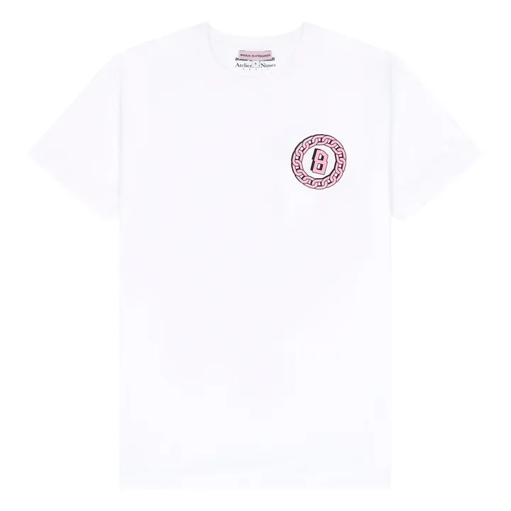 Bisous Skateboards Collaboration Bisous x Atelier de Nîmes - T-shirt ADN | Blanc