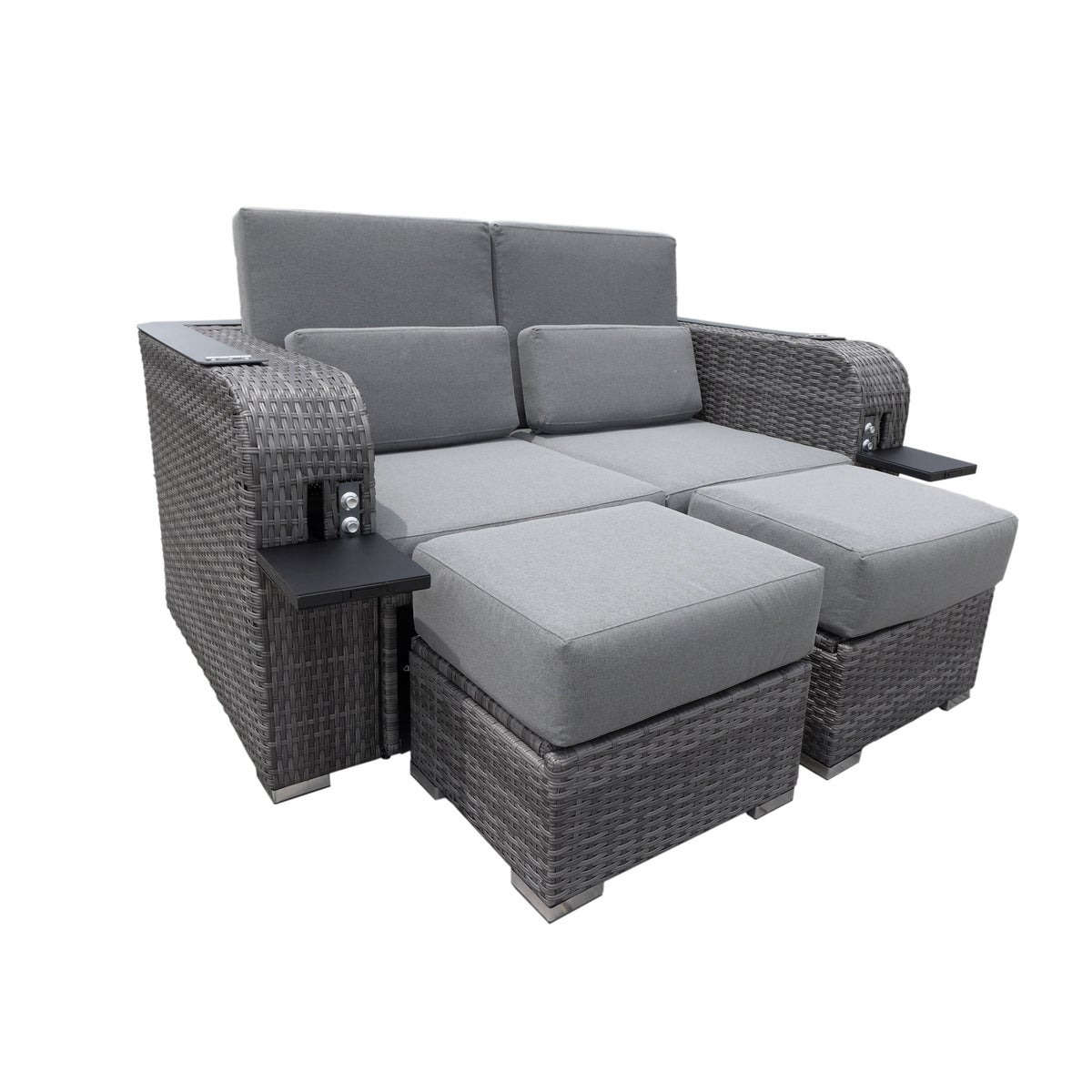 Home Deluxe - HOLBY strandstoel incl. hoes - 160 x 69 x 189 cm - zittingen uitschuifbaar via gasveer | Ligstoel, lounge-eiland, relaxfauteuil