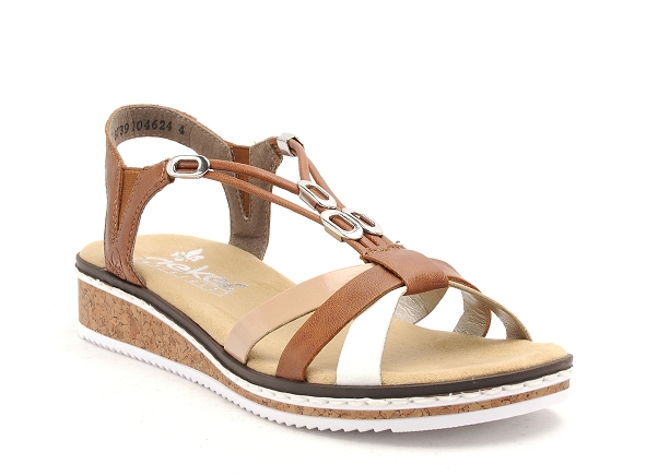 Rieker nu pieds plats femme v3657 marron
