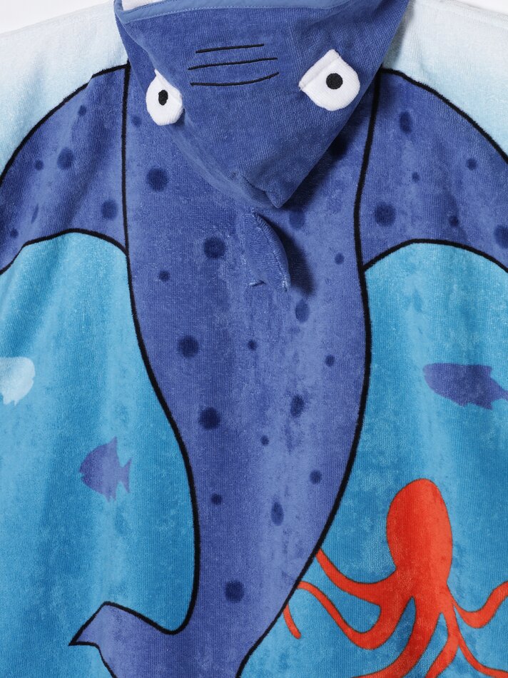 Poncho Toalha com Estampa de Tubarão - Várias Cores