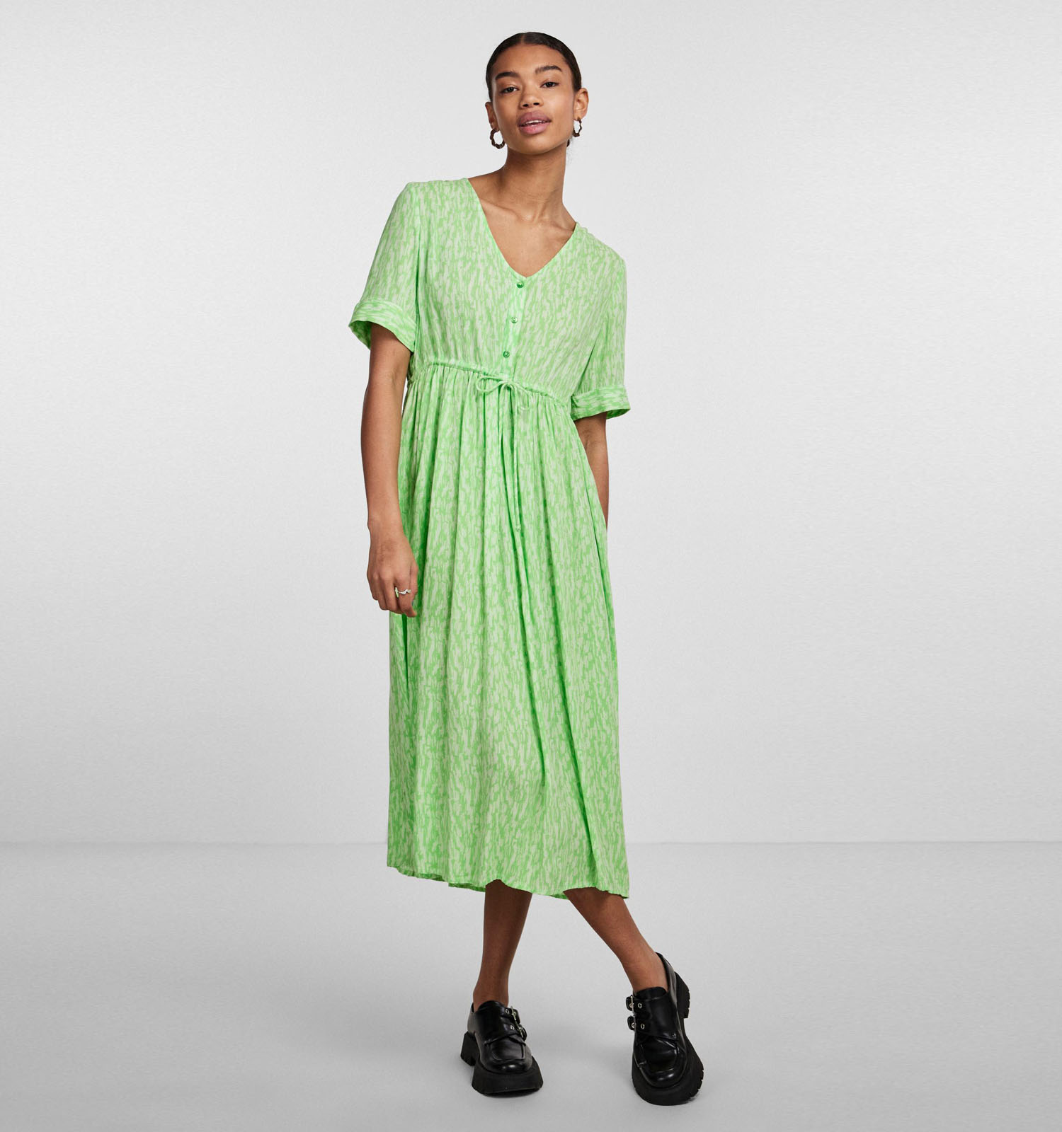 Midi jurk groen