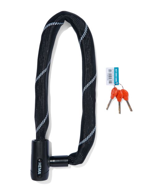 chaîne antivol avec serrure antivol fixe 90cm Ø85mm noir ART2