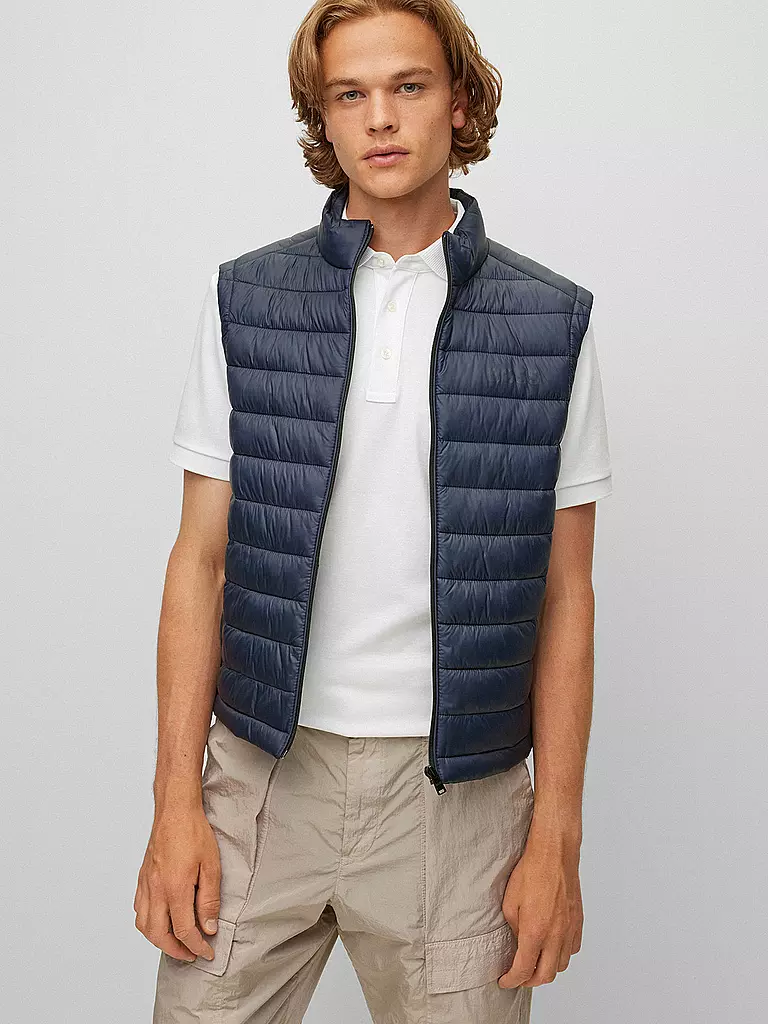 BOSS Steppgilet  dunkelblau