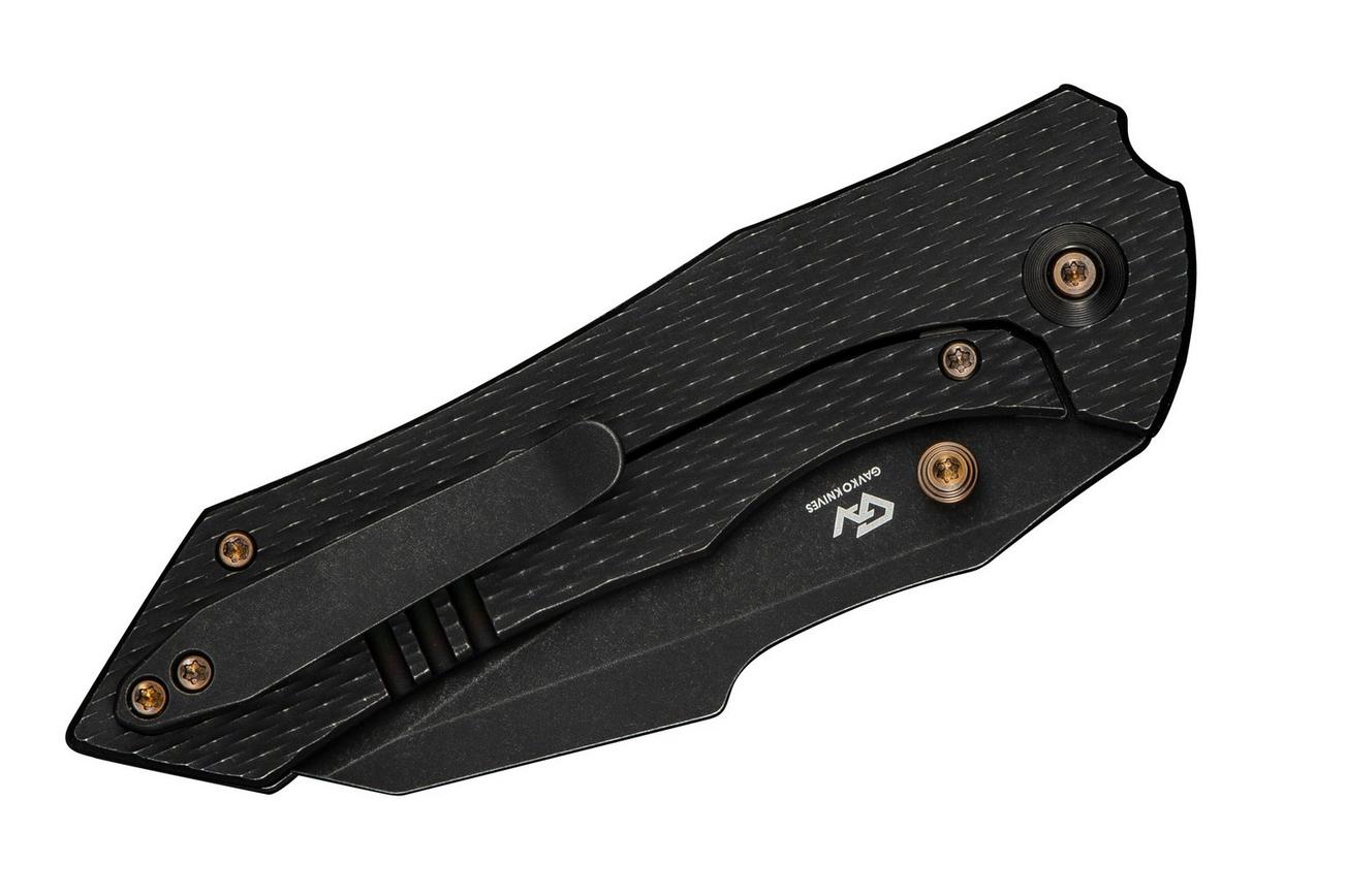 WE Knife High-Fin XL WE24010-1 Blackwashed CPM 20CV, Diamond Patterned Black Titanium, zakmes
