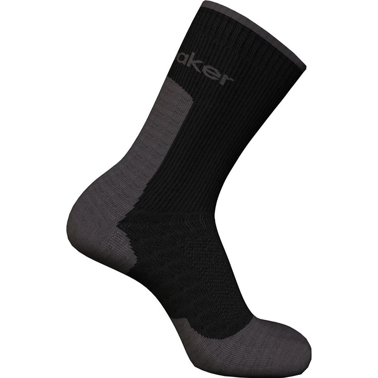 Icebreaker M Mer Hike+ Light Crew Black/Obsidian