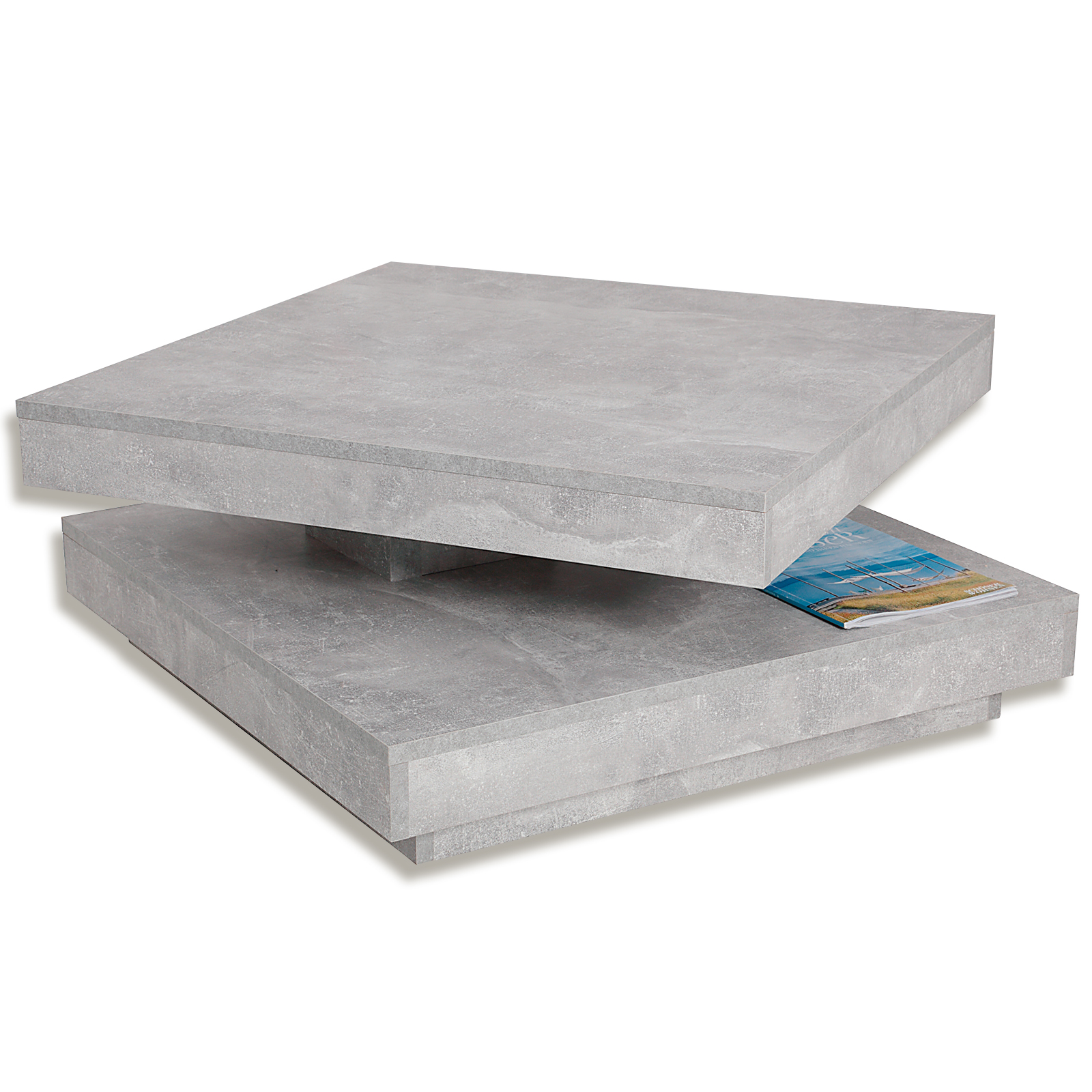 Couchtisch - Beton - drehbare Tischplatte