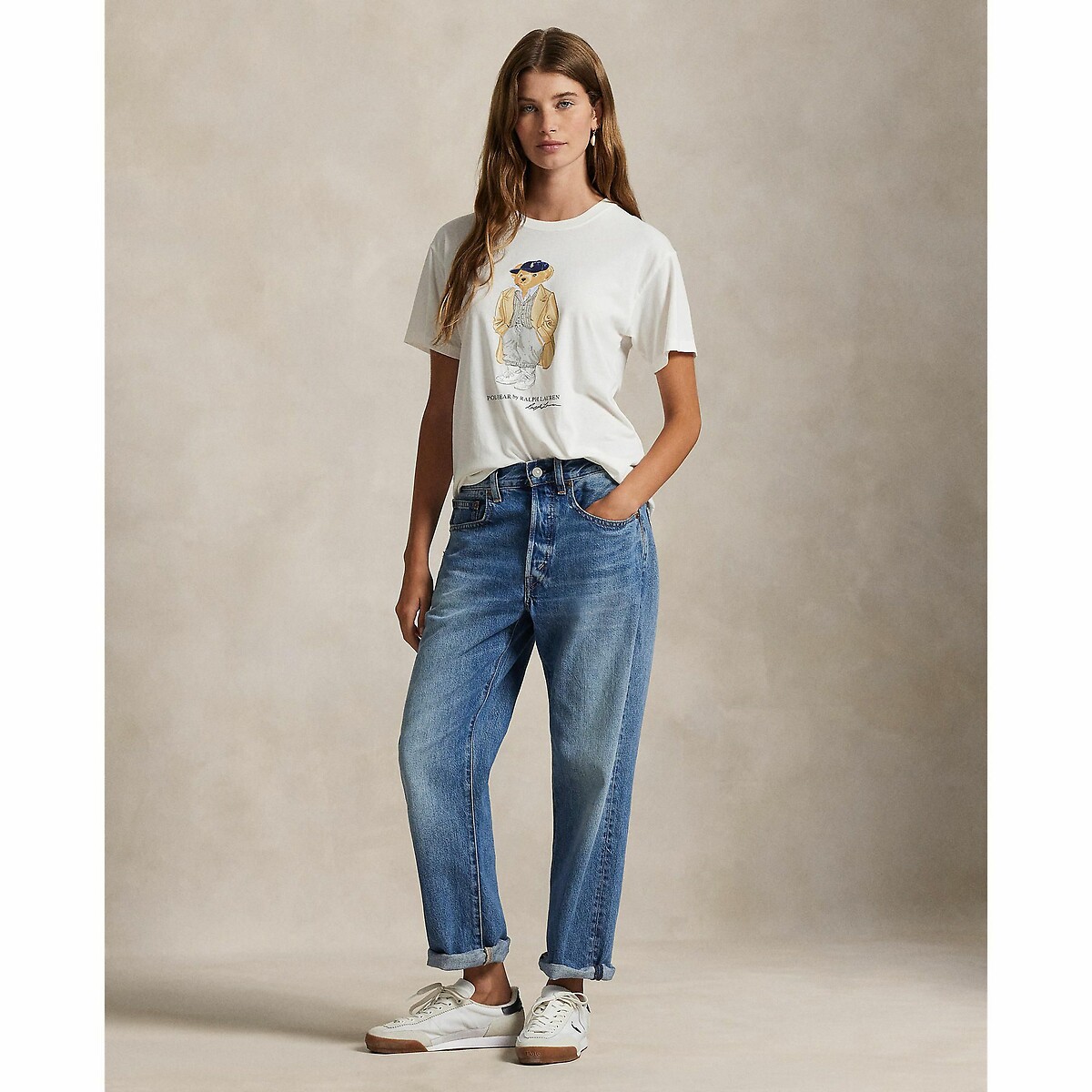 POLO RALPH LAUREN<br>Camiseta com ronde hals en korte mouwen, Cerveja