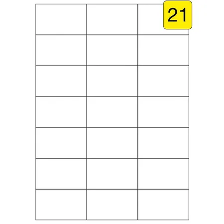 Wäsch 2100 Etiketten / 100 Blatt, DIN A4, 70 x 42,4 mm
