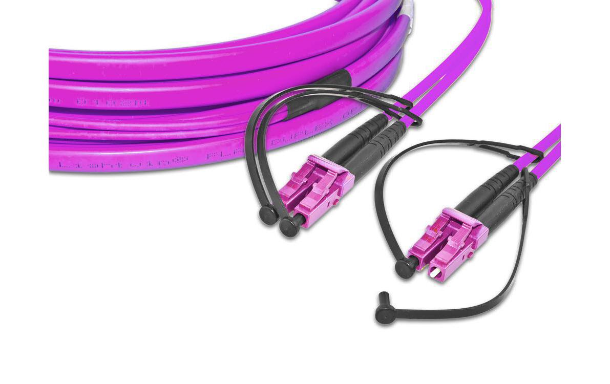 LWL-Patchkabel Multimode LC – LC, OM4, Duplex, 15 mMultimode LC-LC OM4 15 m