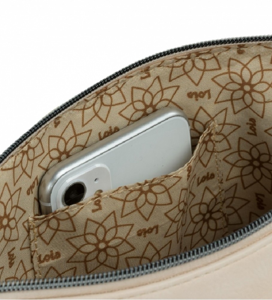 Bolsa transversal Lois Galatea bege, marrom