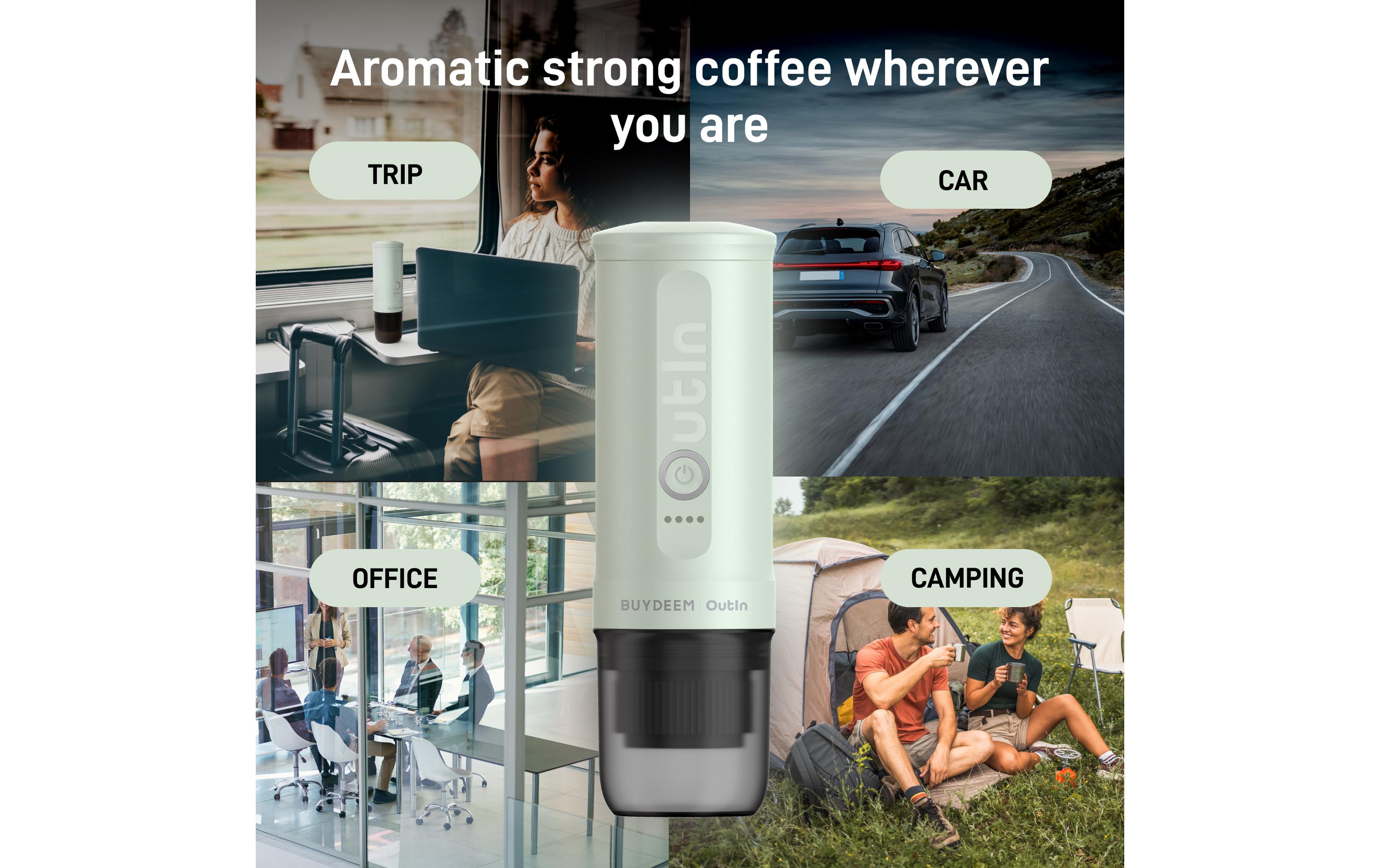 Reisekaffeemaschine Nano Kapseln, Grün<br>Tragbare Espressomaschine