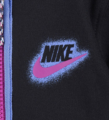 Nike Tr?ningss?t - Cardigan/Bukser - Sort/Lilla