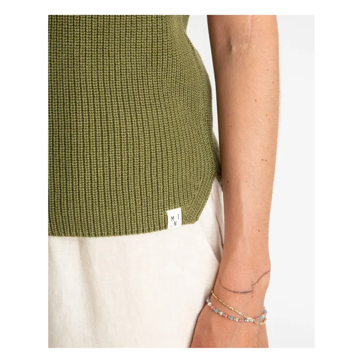 Matona Débardeur Maille Coton Bio | Vert kaki