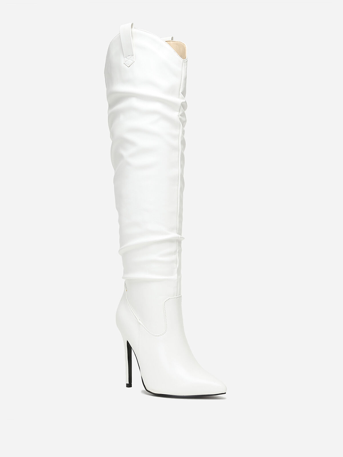 Bottes pointues à talon aiguille- Blanc
