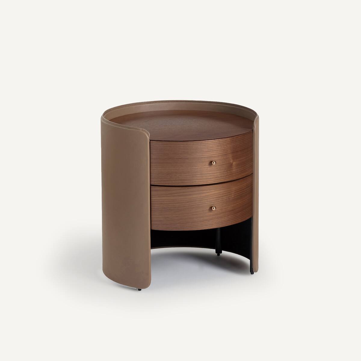 AM.PM<br>Mesa de cabeceira em nogueira e couro, Firmo