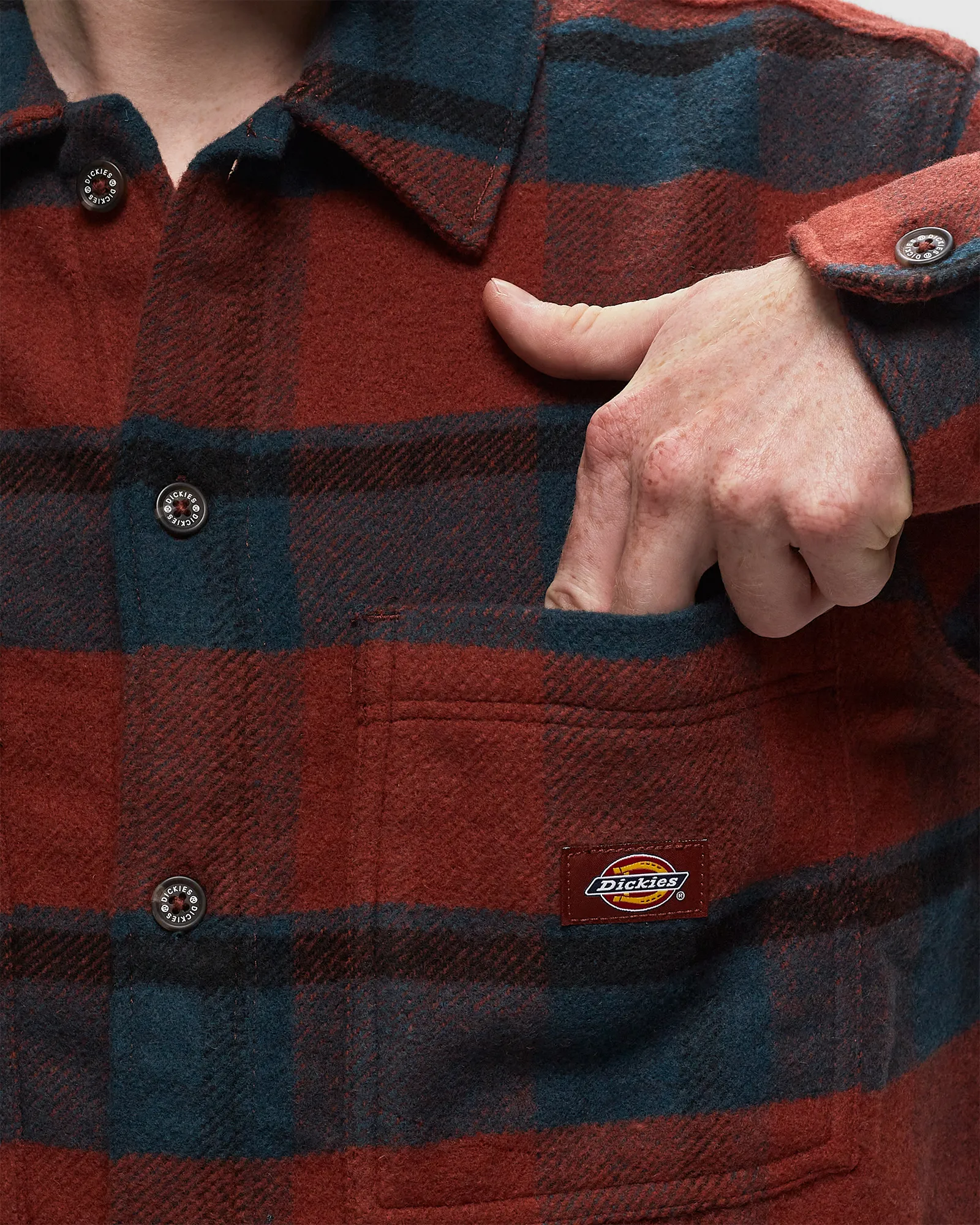 DICKIES PLAID COALING LS SHIRT