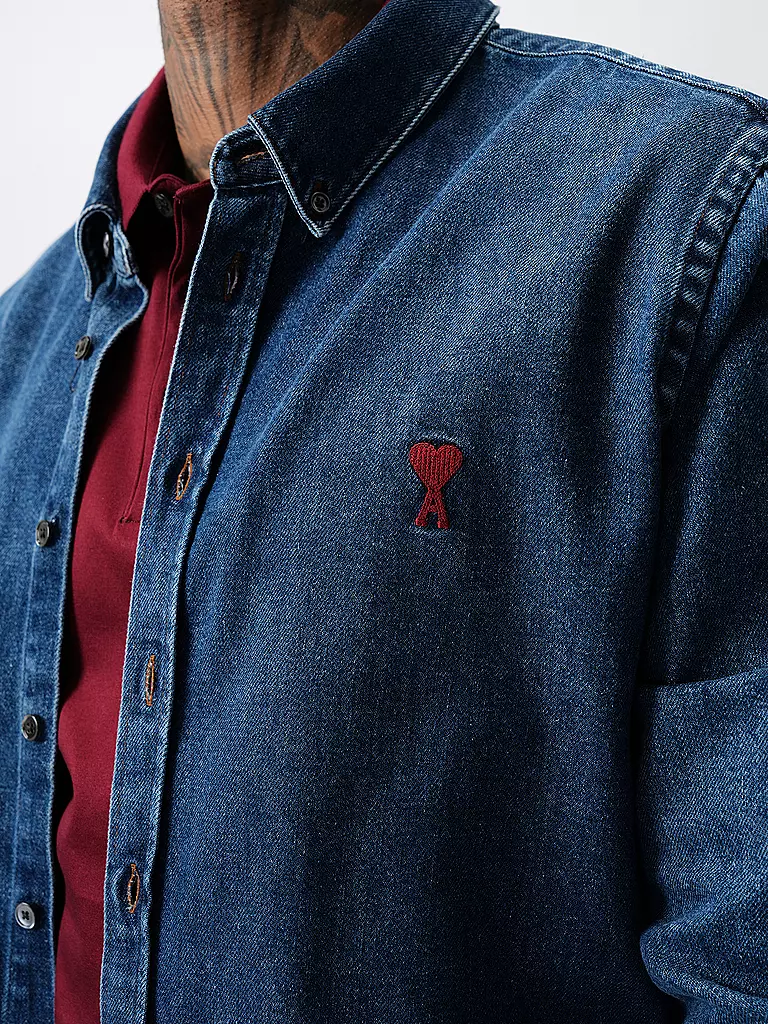 AMI PARIS Jeanshemd  blau