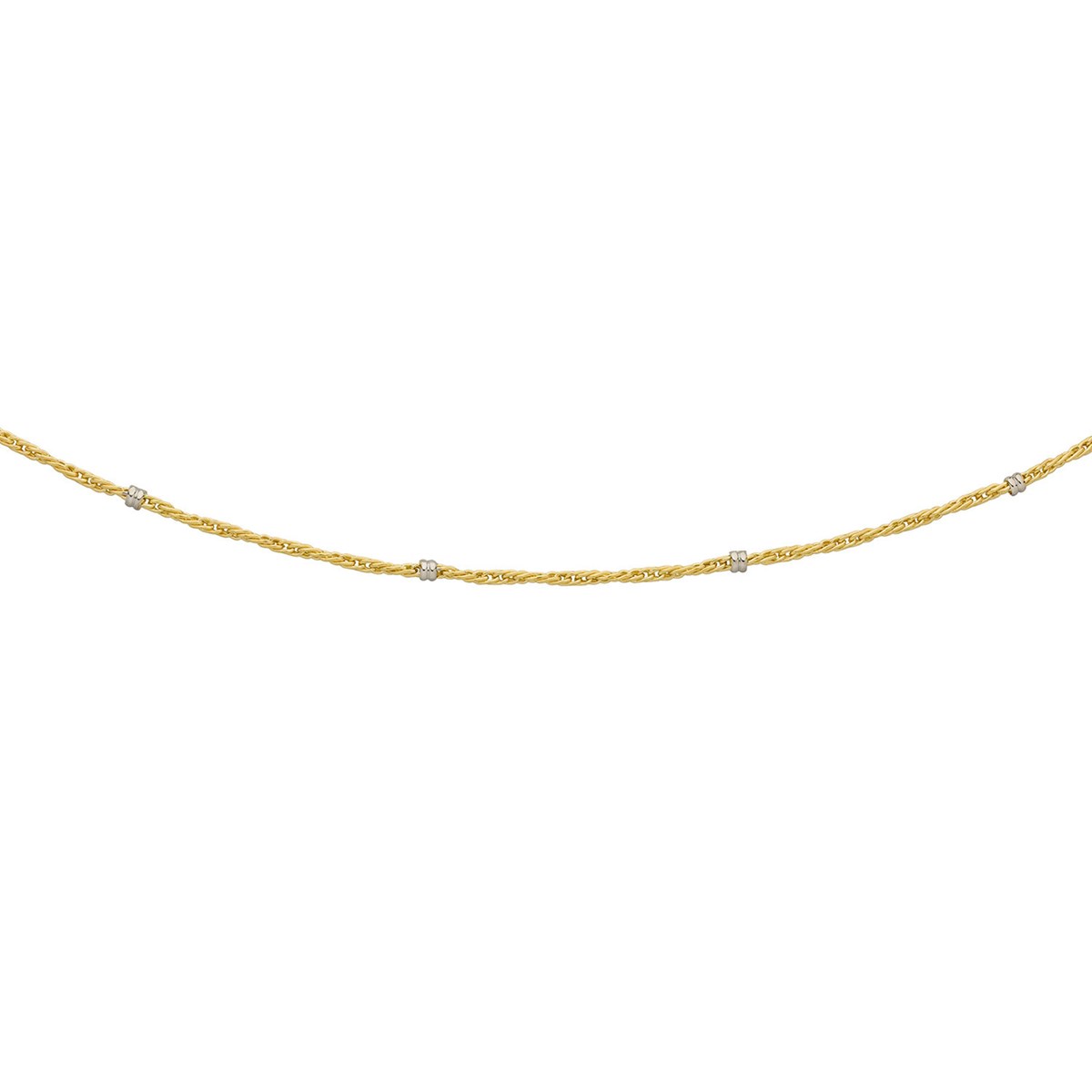 Collier maille palmier torsadées or 18 carats