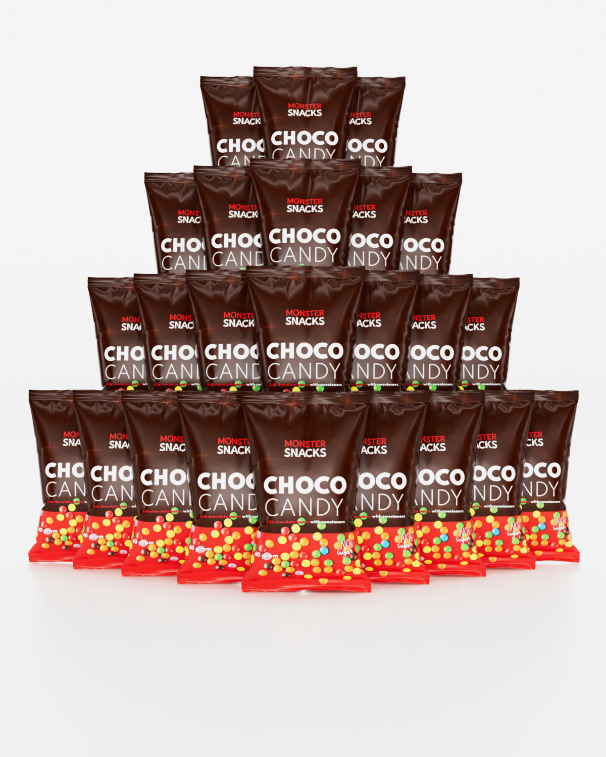 Monster Choco Beans 24x40g - uten tilsatt sukker