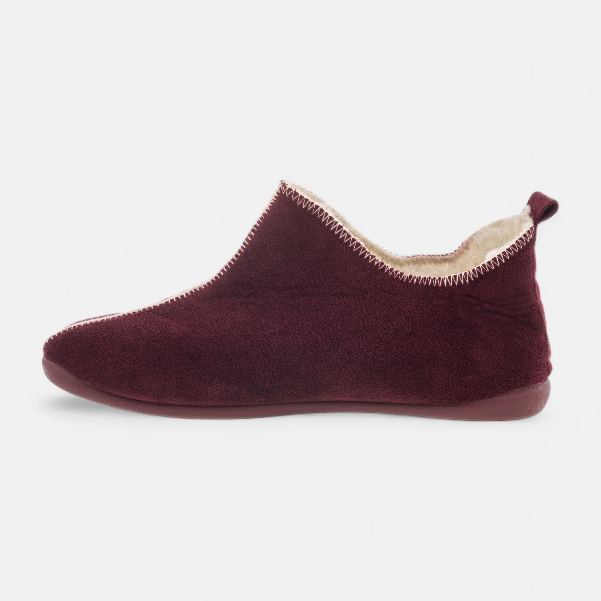 Pantoufles pieds sensibles Femme bordeaux