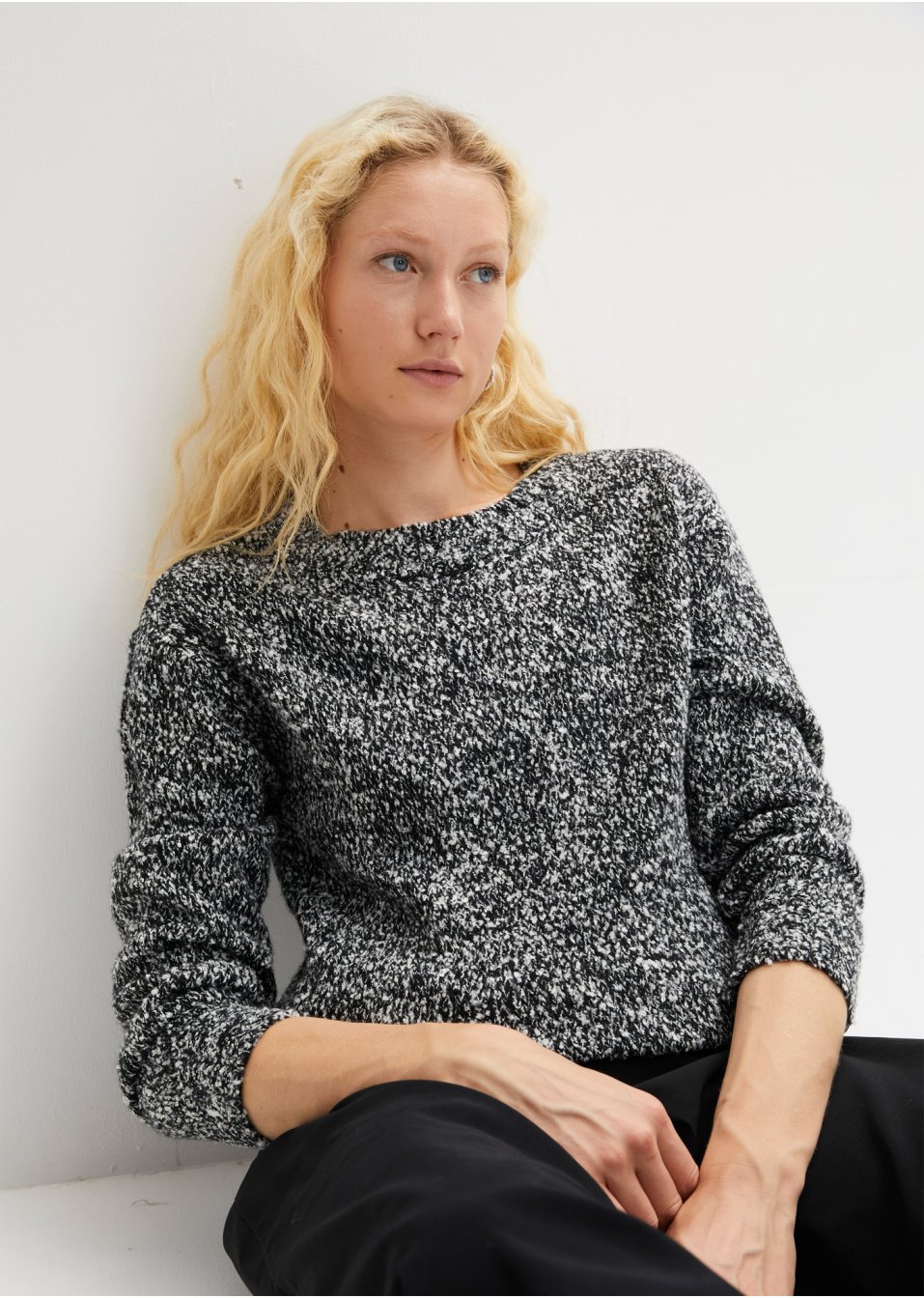 Pull en maille à col rond