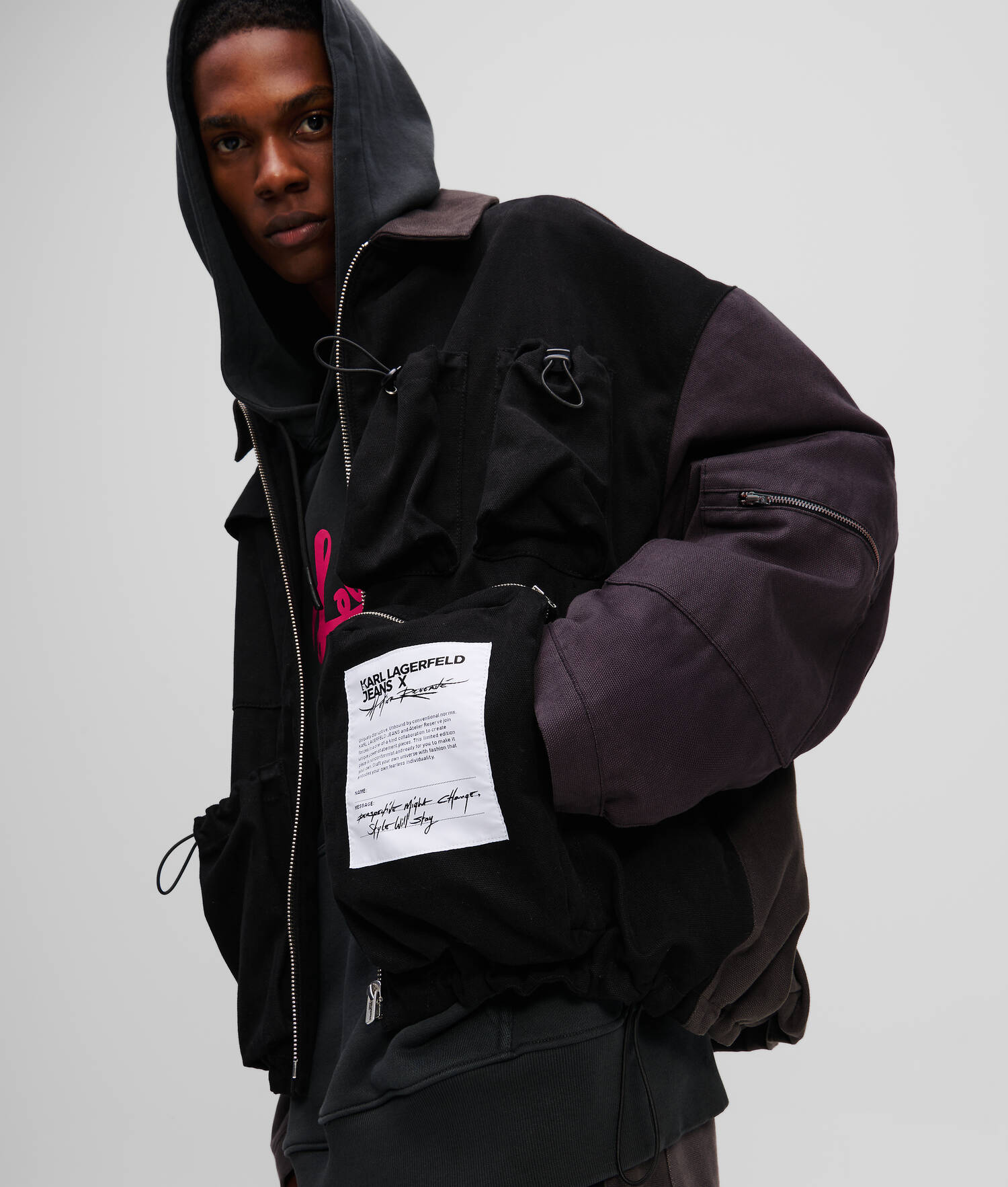 VESTE STYLE UTILITAIRE KLJ X ATELIER RESERVÉ - Noir
