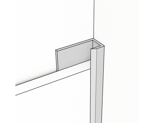 Aluminium U-profiel, glanzend wit, 6x5,5x18x2600 mm