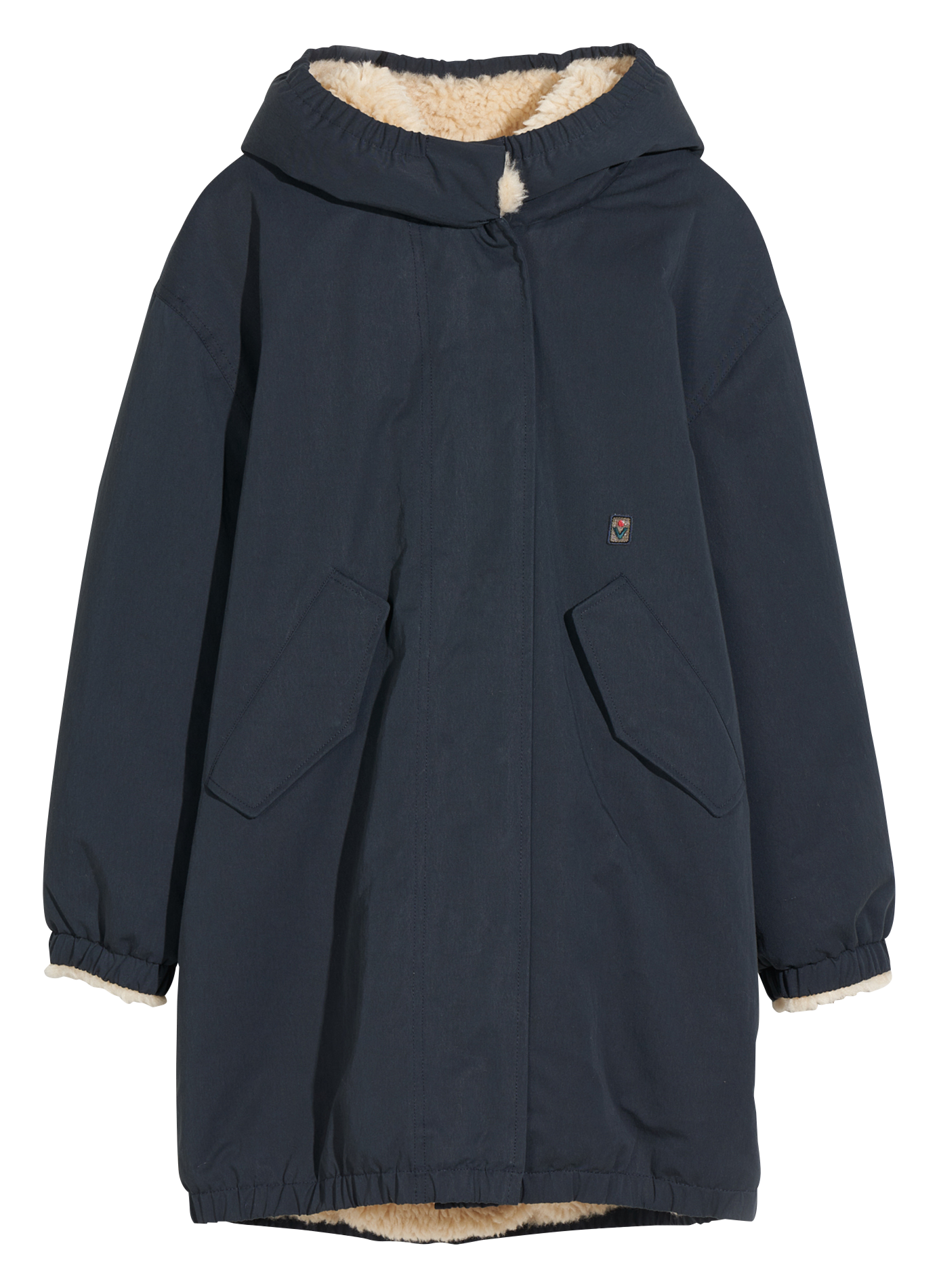 HARBOUR - Parka à capuche en coton mélangé| Bleu
