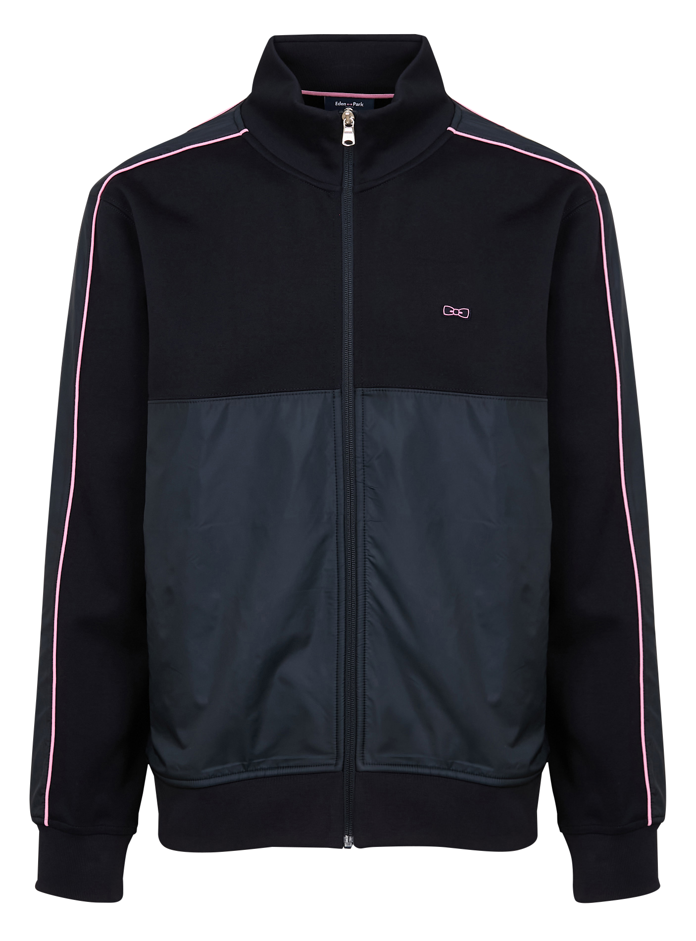 Sweat zippé en coton mélangé | Bleu