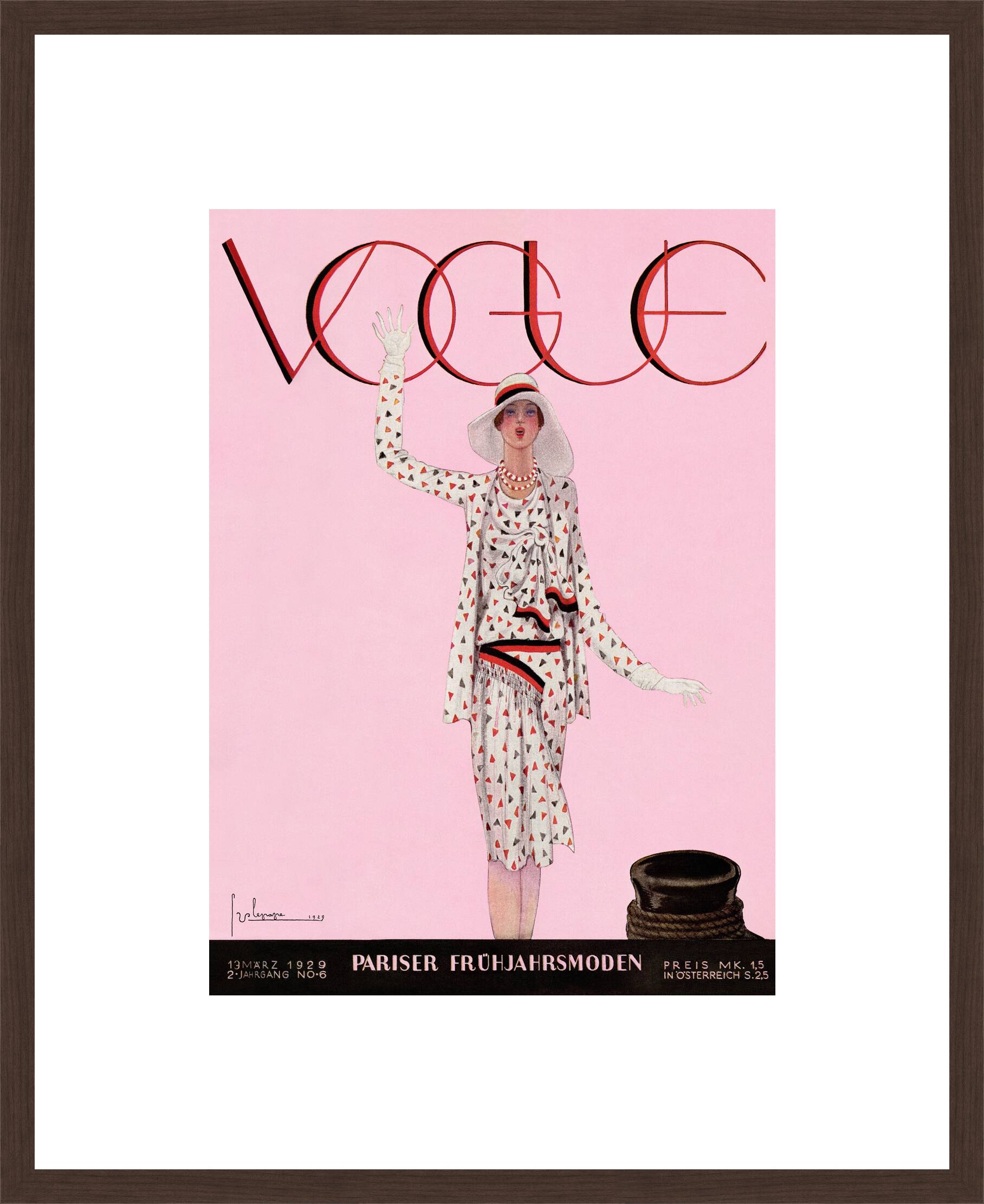 Cover, Georges Lepape IV by German Vogue Collection - Limited Edition. Edition of: 100. Archive Stamp.