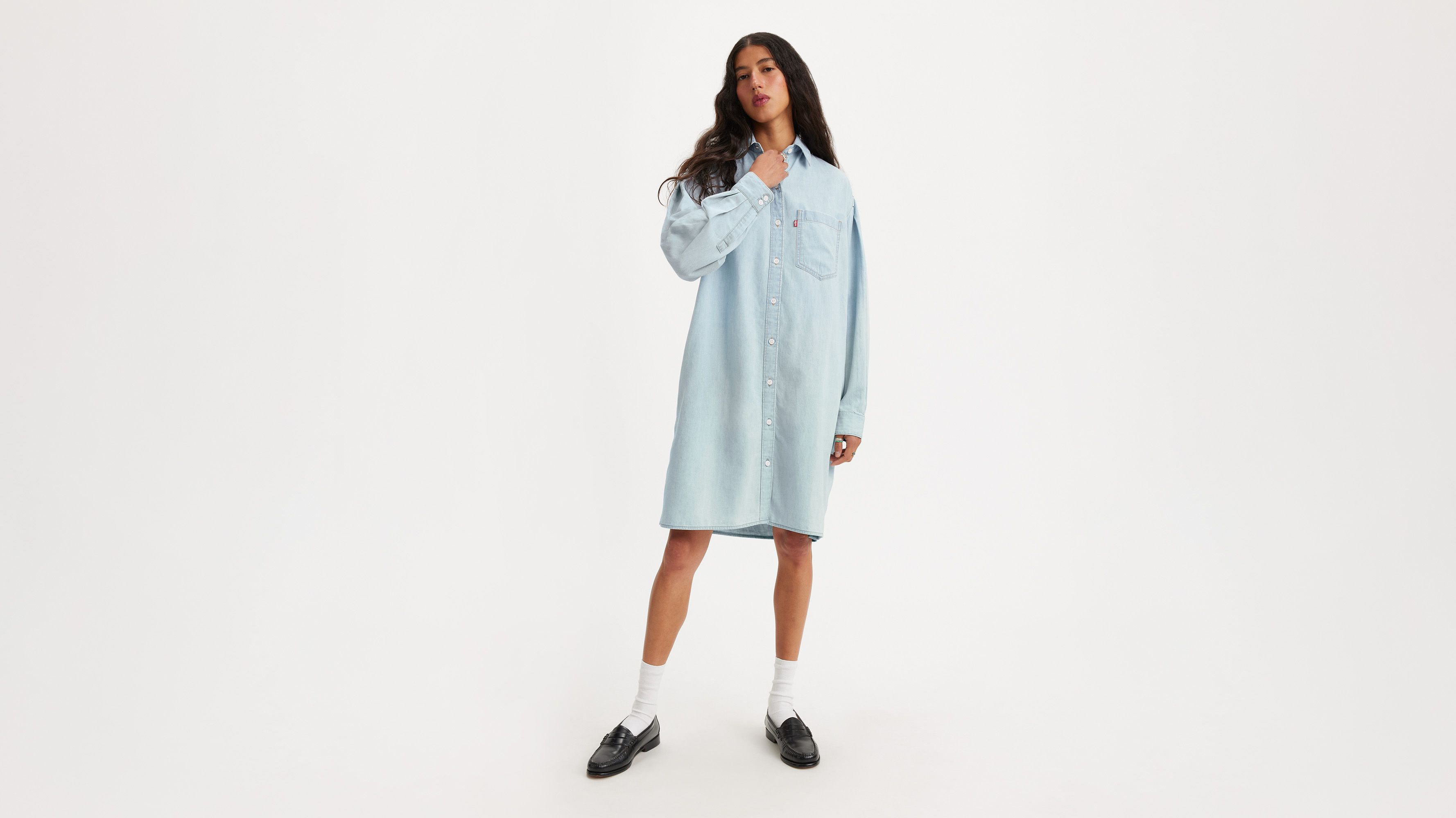 Robe chemise Rhea Lightweight - Good Grades 4 - Bleu