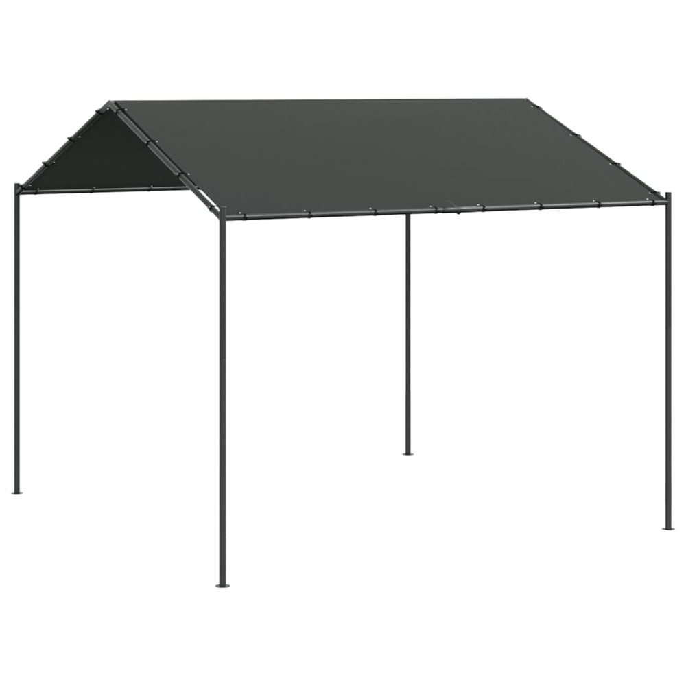 Tente à auvent anthracite 4x3 m acier et tissu